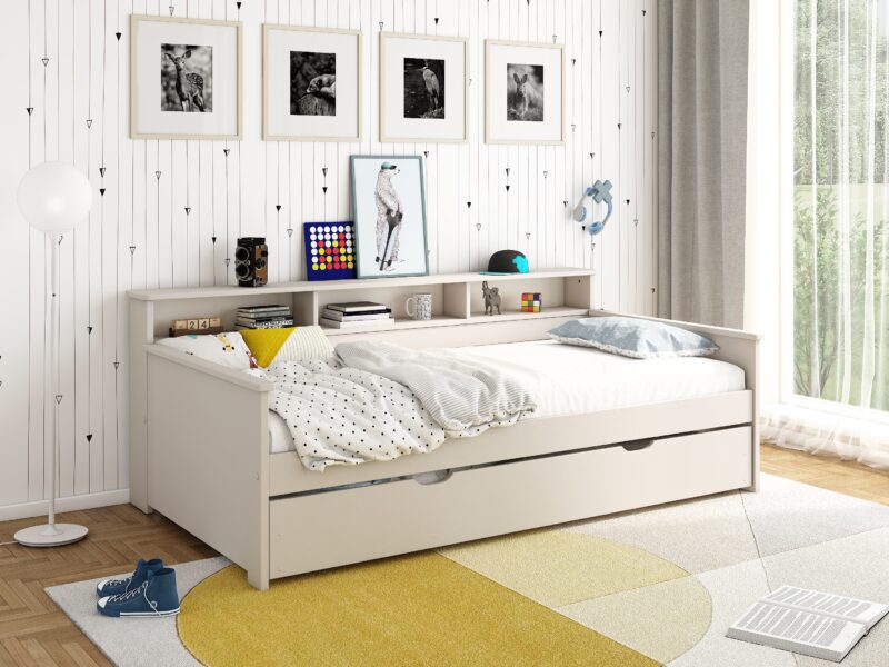 Kids Avenue Haven storage cashmere day bed 2 with trundle drawer