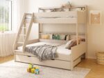 Kids Avenue Haven storage cashmere family bunk bed 2 with trundle drawer