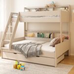 Kids Avenue Haven Storage Cashmere Family Bunk Bed 2 with Trundle Drawer