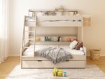 Kids Avenue Haven Storage Cashmere Family Bunk Bed 2 with Trundle Drawer The Home and Office Stores
