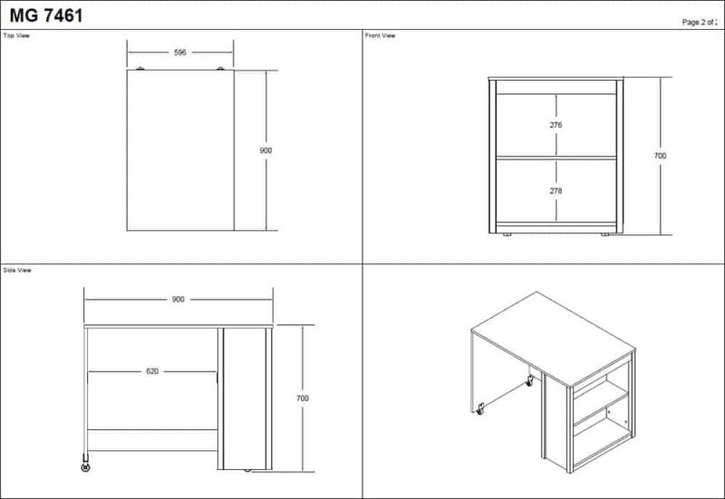 Flair Furnishings Charlie Mid Sleeper Bed