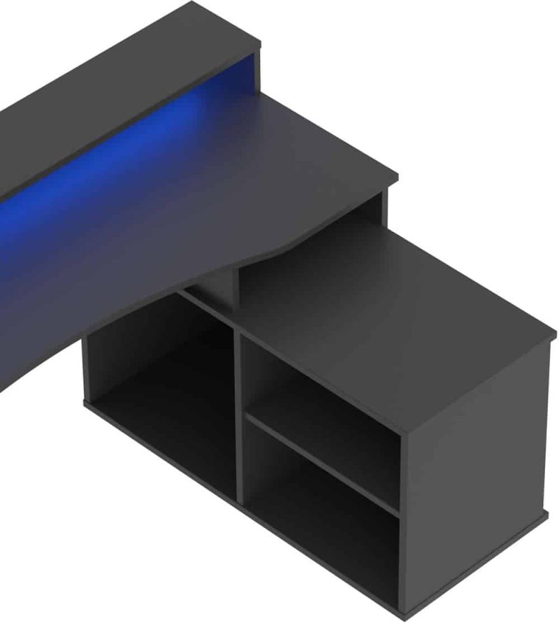 Flair Furnishings Power W Gaming Desk