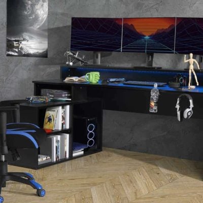 Flair Furnishings Power W Gaming Desk