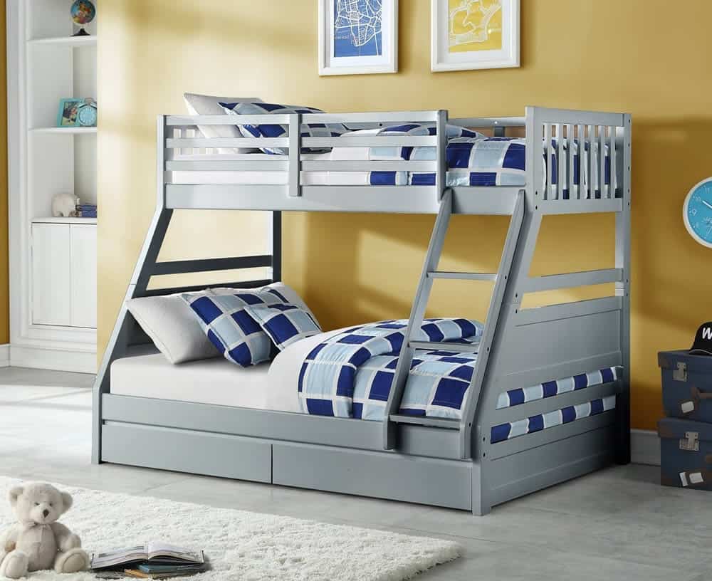 Flair Furnishings Ollie Grey Triple Sleeper Bed