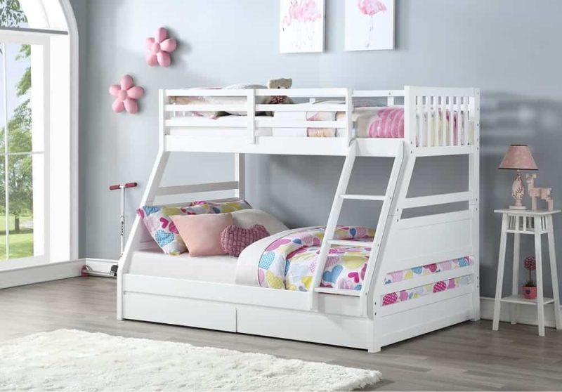 Flair Furnishings Ollie White Triple Sleeper Bed