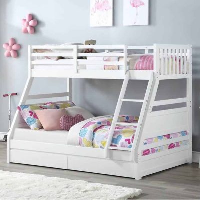 Flair Furnishings Ollie White Triple Sleeper Bed