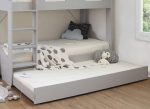 Flintshire Furniture Billie Grey Bunk Bed with Trundle Bed Drawer