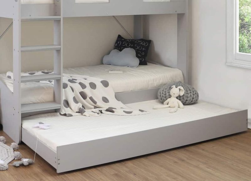 Flintshire Furniture Billie Grey Bunk Bed with Trundle Bed Drawer