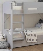 Flintshire Furniture Billie Grey Bunk Bed with Trundle Bed Drawer