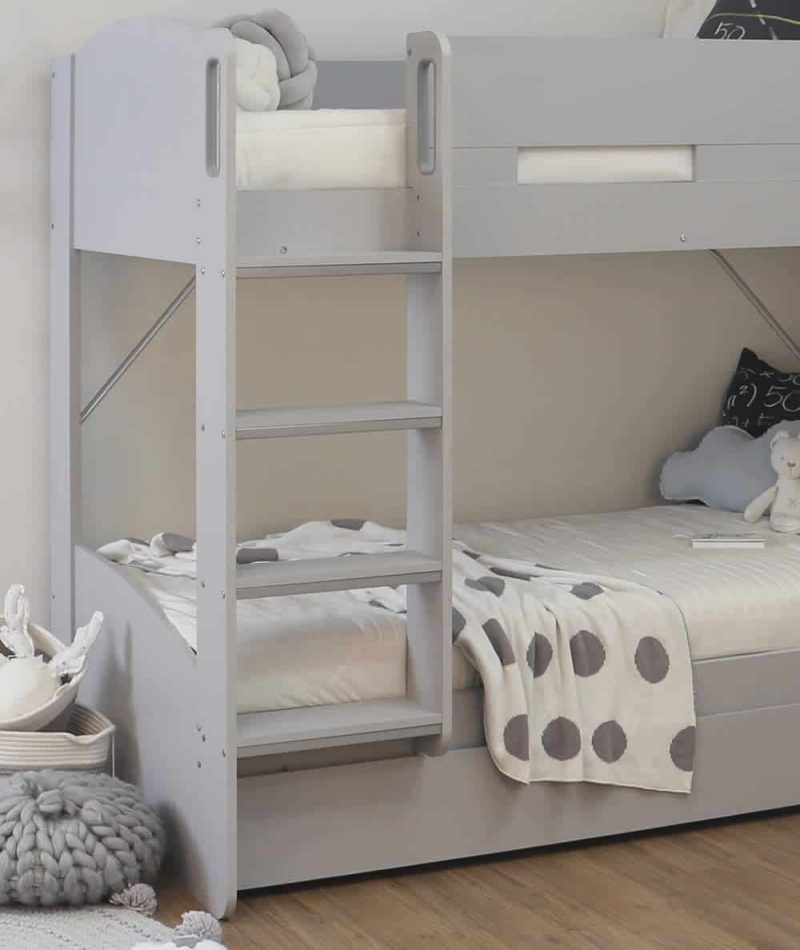 Flintshire Furniture Billie Grey Bunk Bed with Trundle Bed Drawer