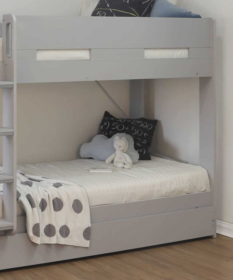 Flintshire Furniture Billie Grey Bunk Bed with Trundle Bed Drawer