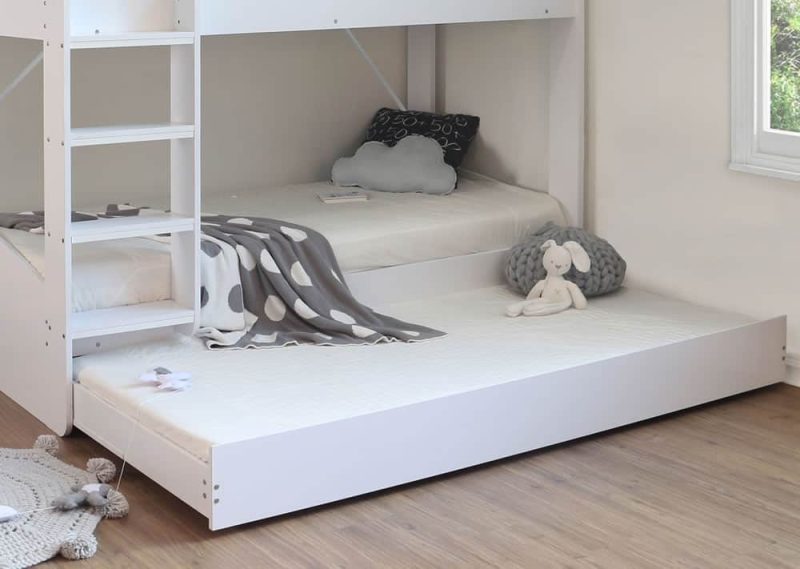 Flintshire Furniture Billie White Bunk Bed with Trundle Bed Drawer