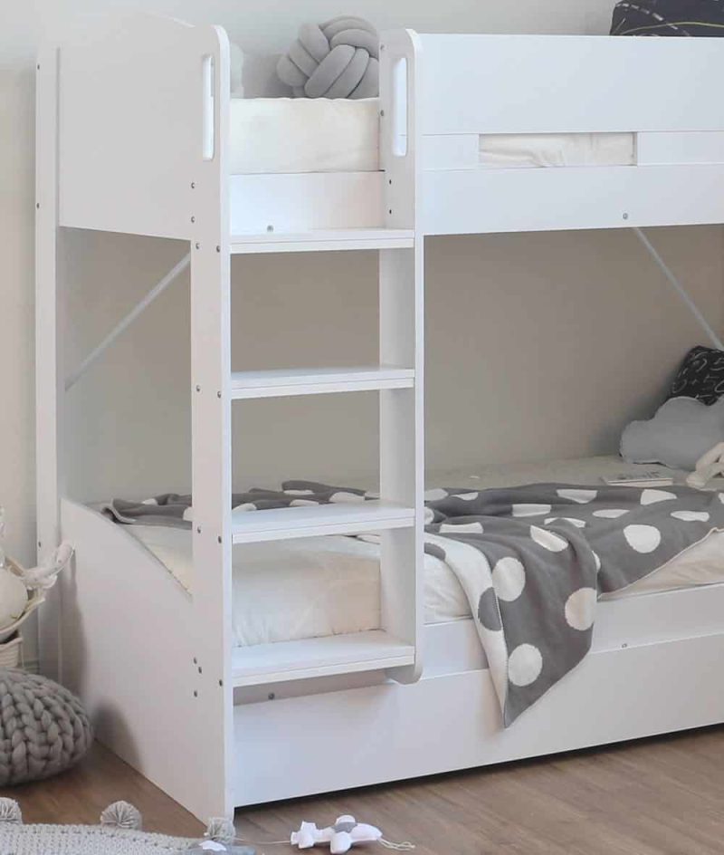 Flintshire Furniture Billie White Bunk Bed with Trundle Bed Drawer