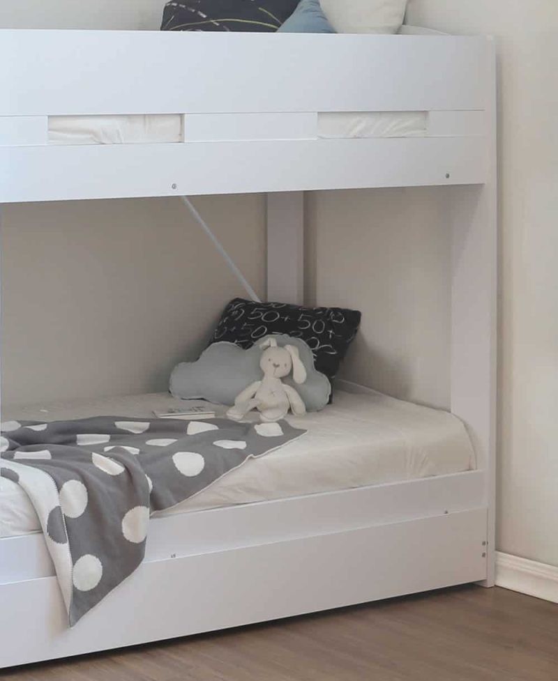 Flintshire Furniture Billie White Bunk Bed with Trundle Bed Drawer