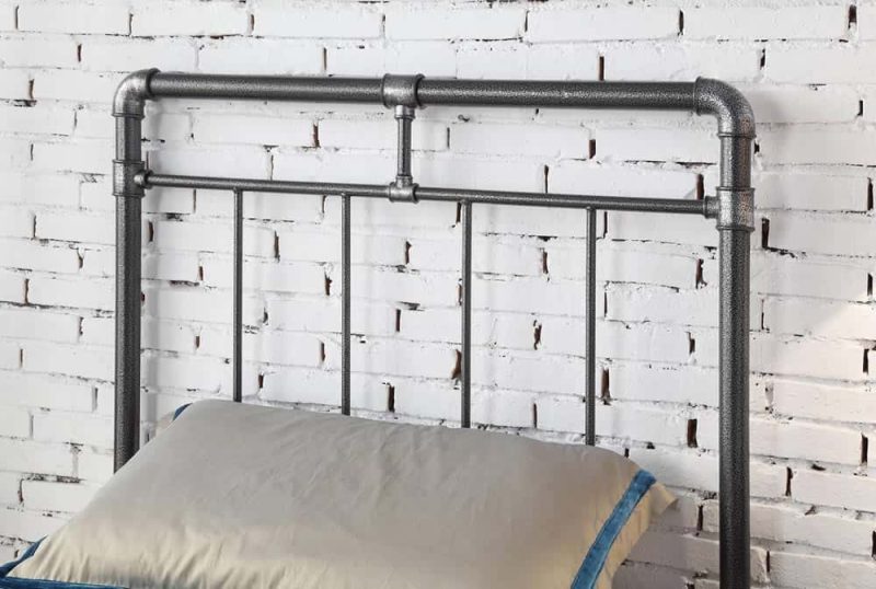 Flintshire Furniture Cilcain Black Silver Metal Bed Frame