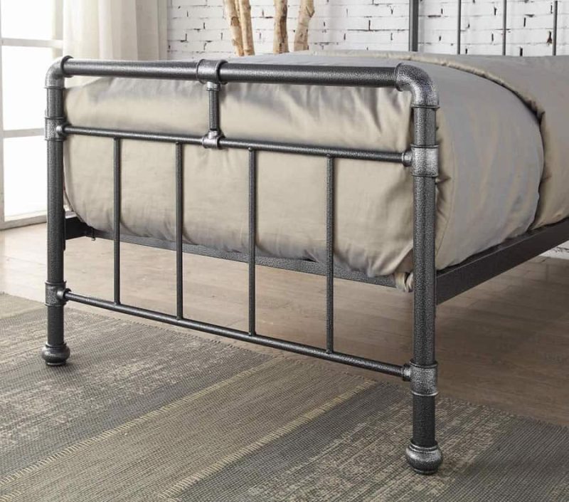 Flintshire Furniture Cilcain Black Silver Metal Bed Frame