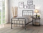 Flintshire Furniture Cilcain Black Silver Metal Bed Frame