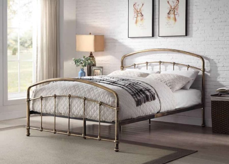 Flintshire Furniture Mostyn Antique Bronze Metal Bed