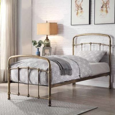 Flintshire Furniture Mostyn Antique Bronze Metal Bed