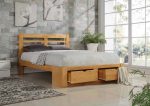 Flintshire Furniture New Bretton Hardwood Oak 2 Drawer Bed Frame