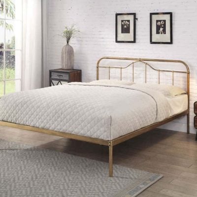 Flintshire Furniture Oakenholt Antique Bronze Metal Bed Frame