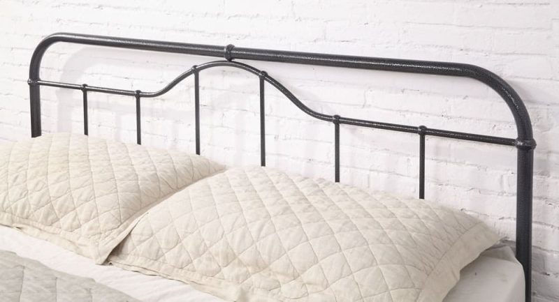 Flintshire Furniture Oakenholt Black Silver Metal Bed Frame