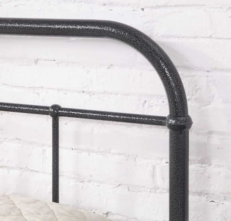 Flintshire Furniture Oakenholt Black Silver Metal Bed Frame