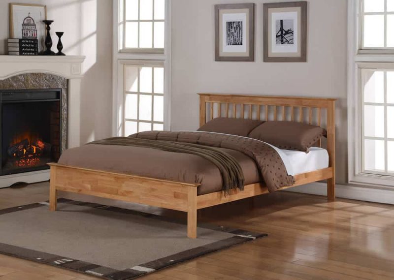 Flintshire Furniture Pentre Hardwood Oak Bed Frame