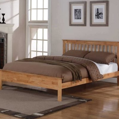 Flintshire Furniture Pentre Hardwood Oak Bed Frame