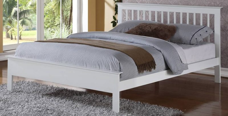 Flintshire Furniture Pentre Hardwood White Bed Frame