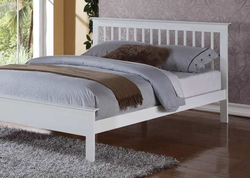 Flintshire Furniture Pentre Hardwood White Bed Frame