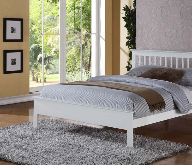 Flintshire Furniture Pentre Hardwood White Bed Frame