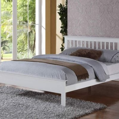 Flintshire Furniture Pentre Hardwood White Bed Frame