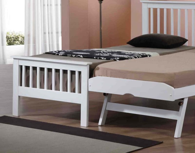 Flintshire Furniture Pentre Hardwood White Guest Bed