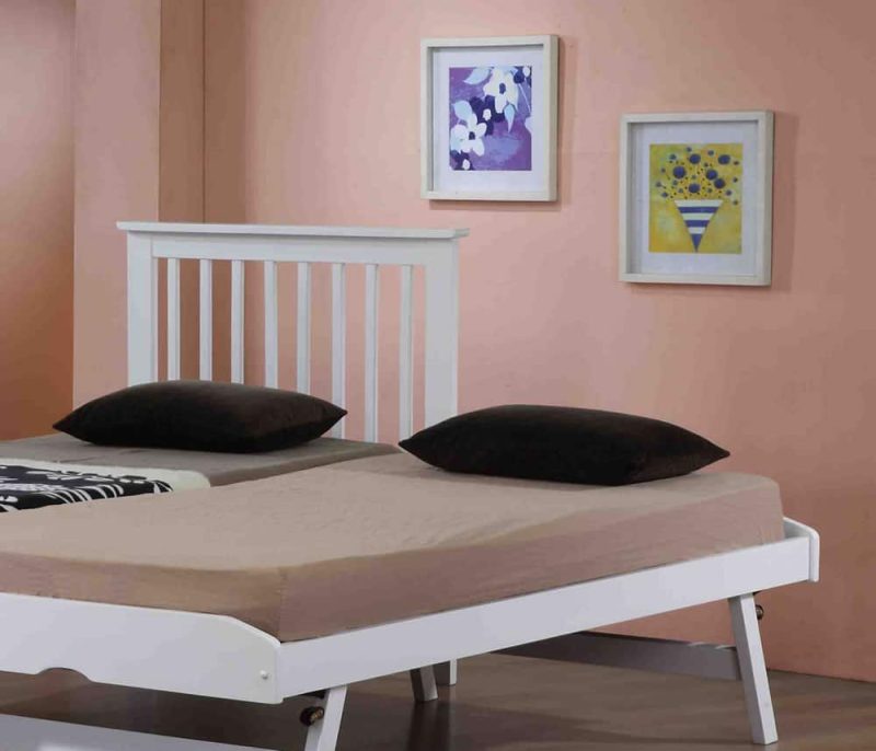 Flintshire Furniture Pentre Hardwood White Guest Bed
