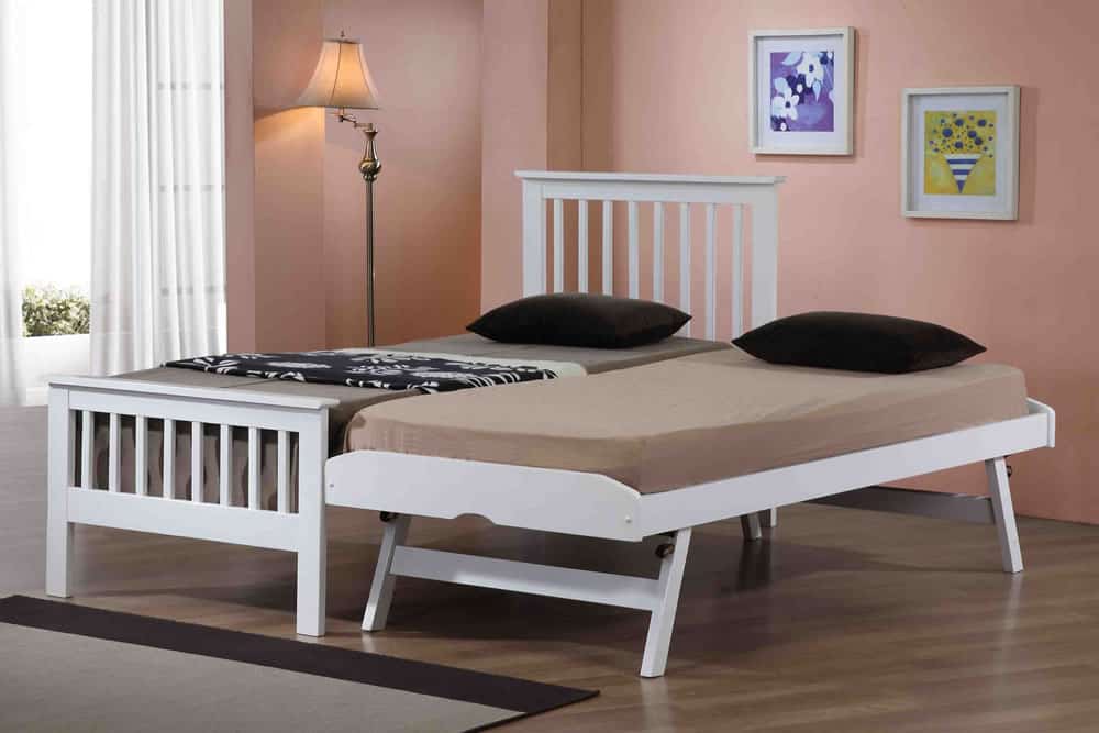 Flintshire Furniture Pentre Hardwood White Guest Bed