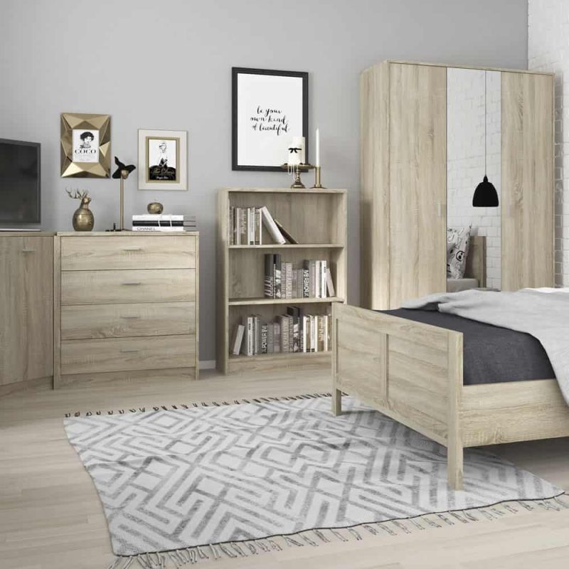 Furniture To Go 4 You Medium Wide Bookcase Sonama Oak