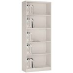 Furniture To Go 4 You Tall Wide Bookcase Pearl White