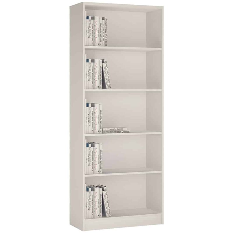 Furniture To Go 4 You Tall Wide Bookcase Pearl White