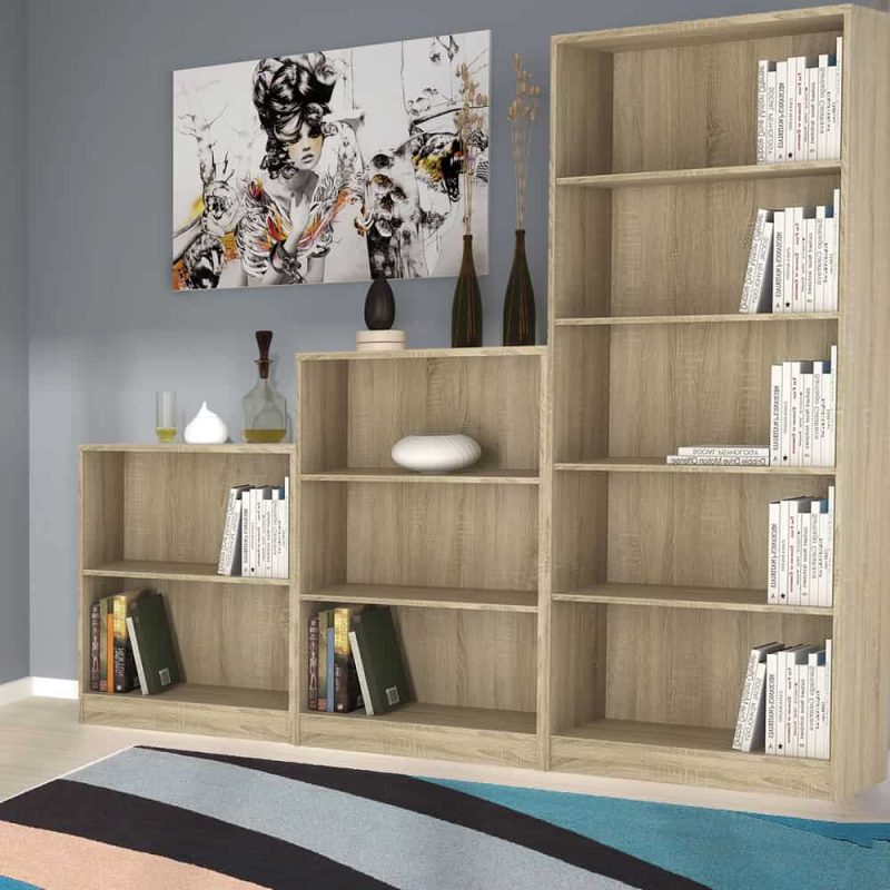 Furniture To Go 4 You Tall Wide Bookcase Sonama Oak