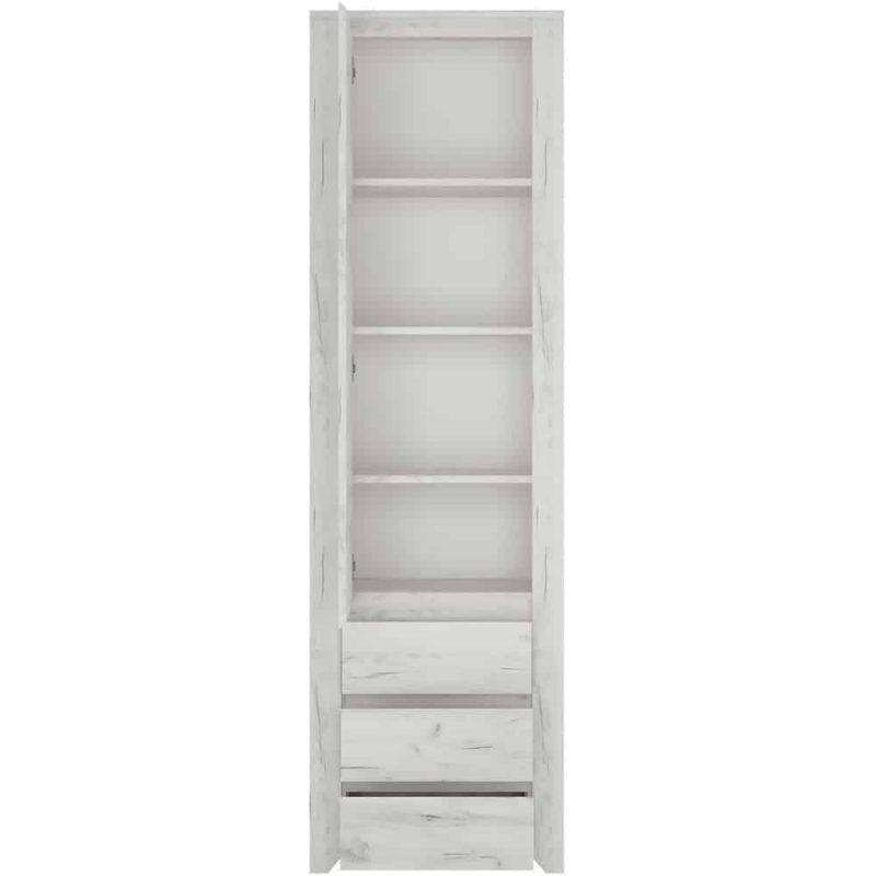 Furniture To Go Angel Tall Narrow One Door 3 Drawer Cupboard