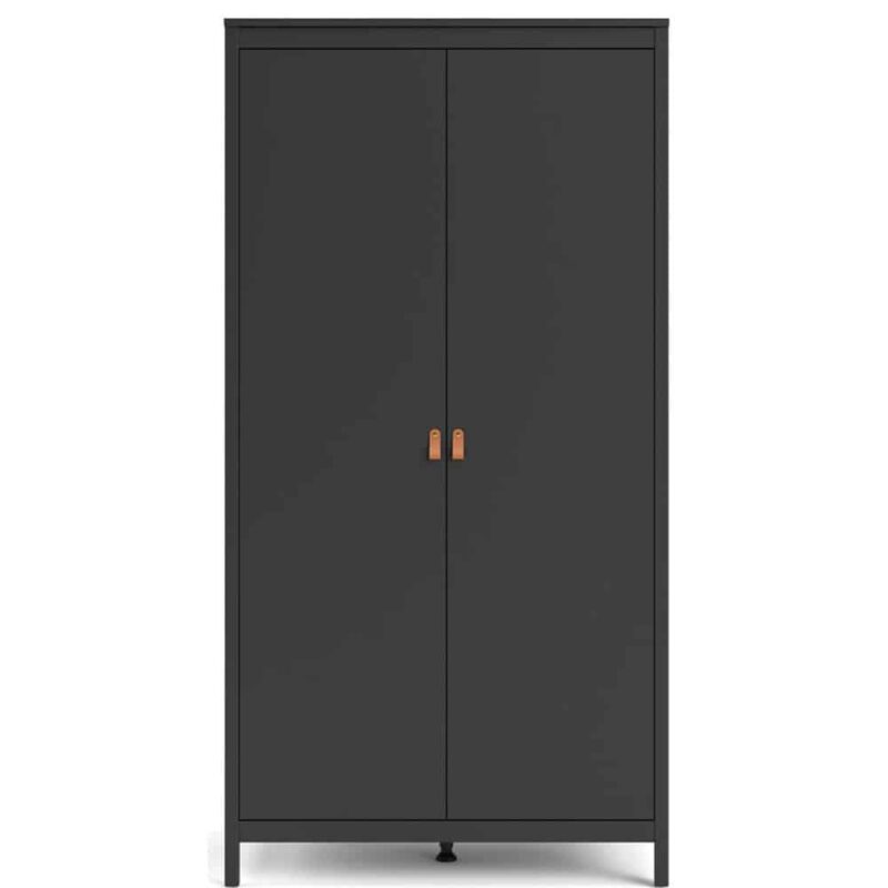 Furniture To Go Barcelona 2 Door Wardrobe Matt Black