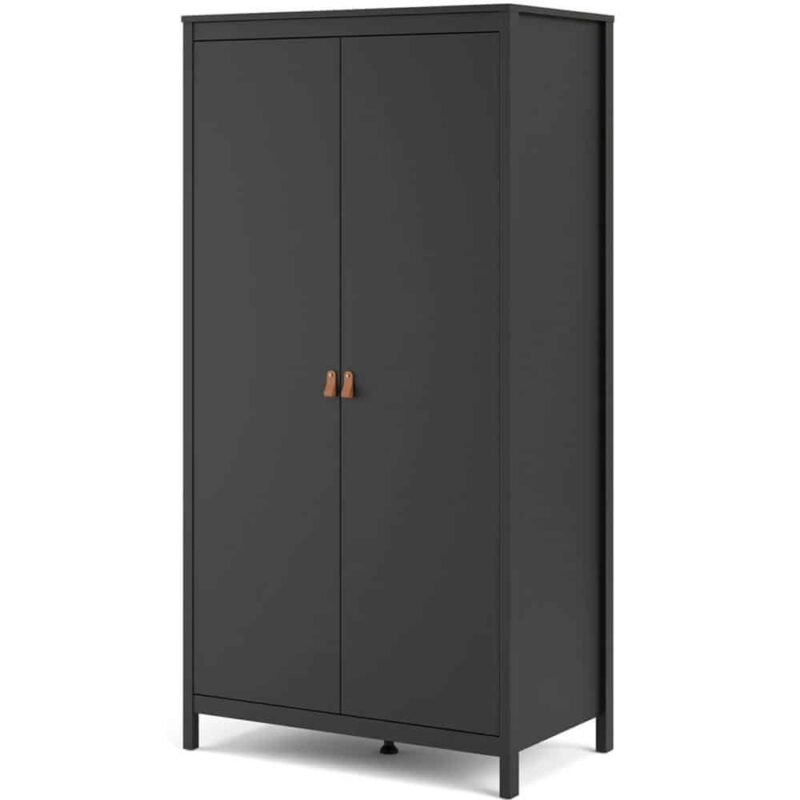 Furniture To Go Barcelona 2 Door Wardrobe Matt Black