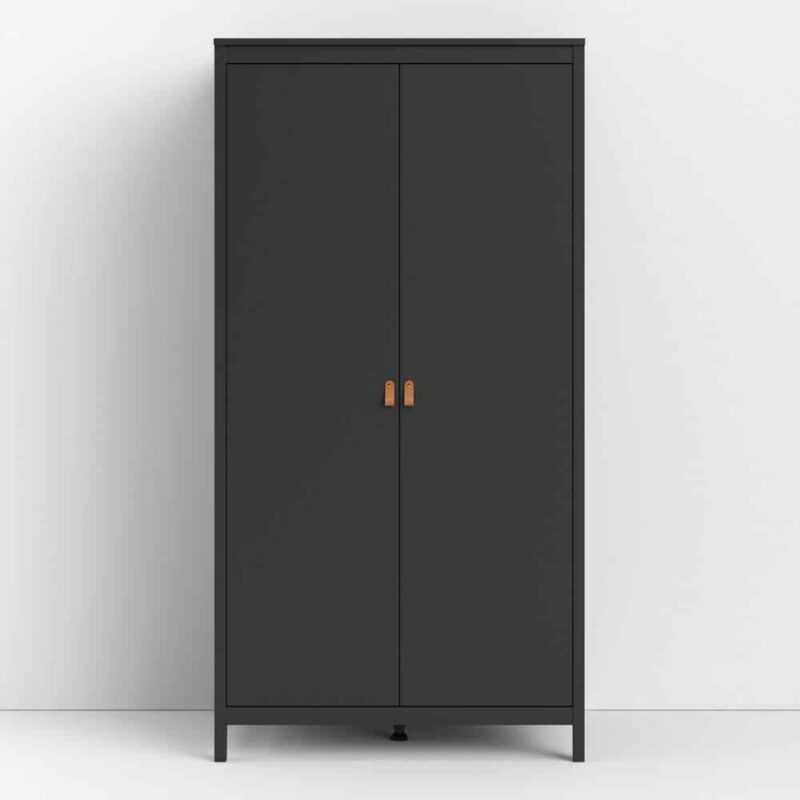 Furniture To Go Barcelona 2 Door Wardrobe Matt Black