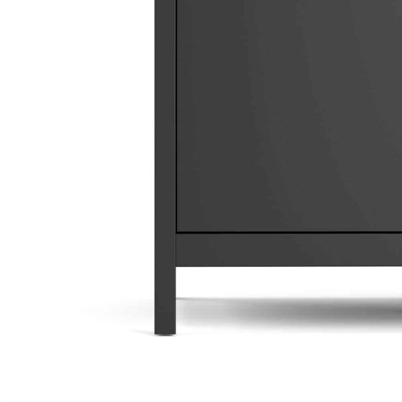 Furniture To Go Barcelona 3 Door Wardrobe Matt Black