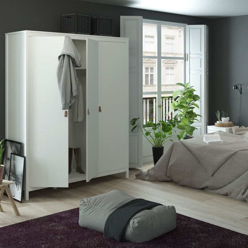 Furniture To Go Barcelona 3 Door Wardrobe White