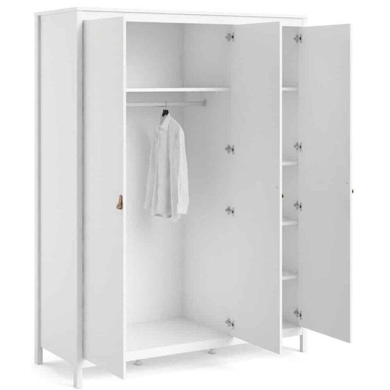 Furniture To Go Barcelona 3 Door Wardrobe White