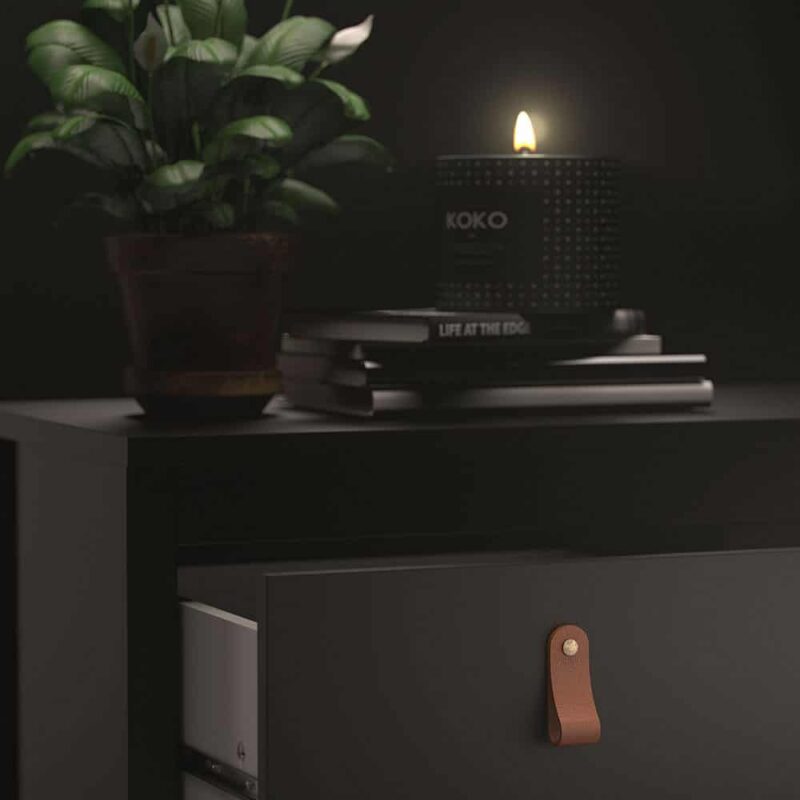 Furniture To Go Barcelona 3 Drawer Chest Matt Black