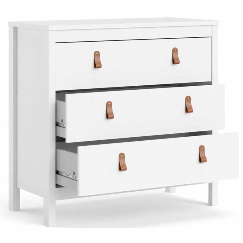 Furniture To Go Barcelona 3 Drawer Chest White