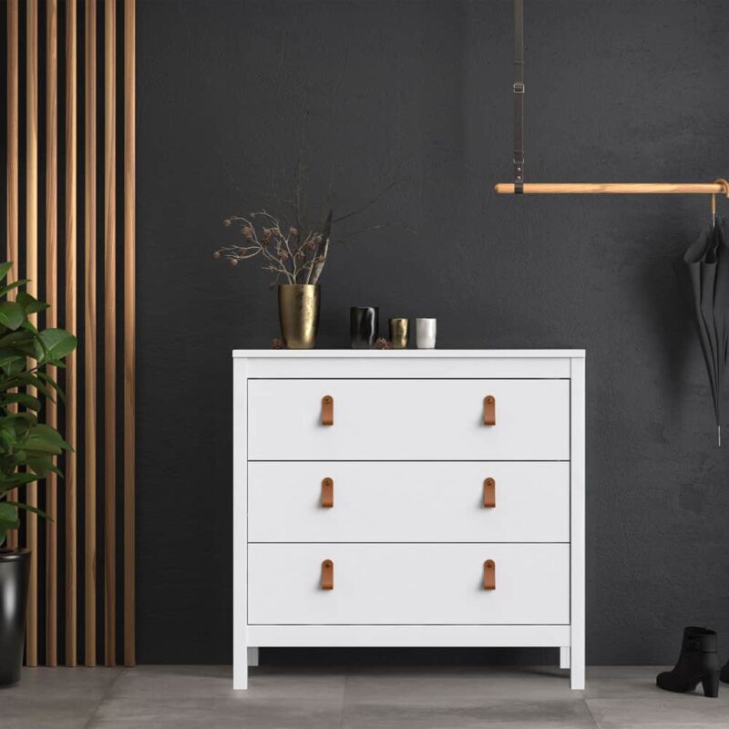 Furniture To Go Barcelona 3 Drawer Chest White